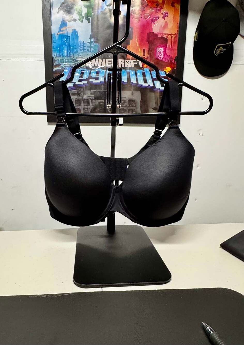 WU62 Size 40DDD Auden Lightly Lined Full Coverage T Shirt Bra Black NWOT